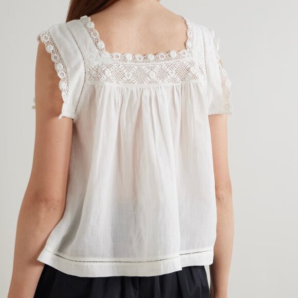 DOEN Aphra crochet-trimmed ramie top - Size S - Picture 3 of 6